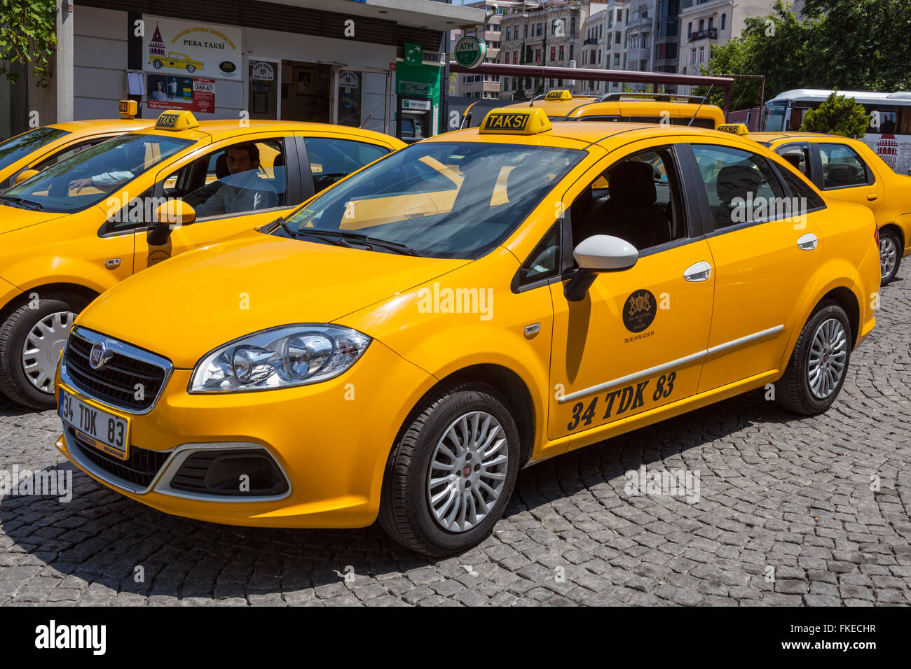taxis istanbul turkey stock photo alamy