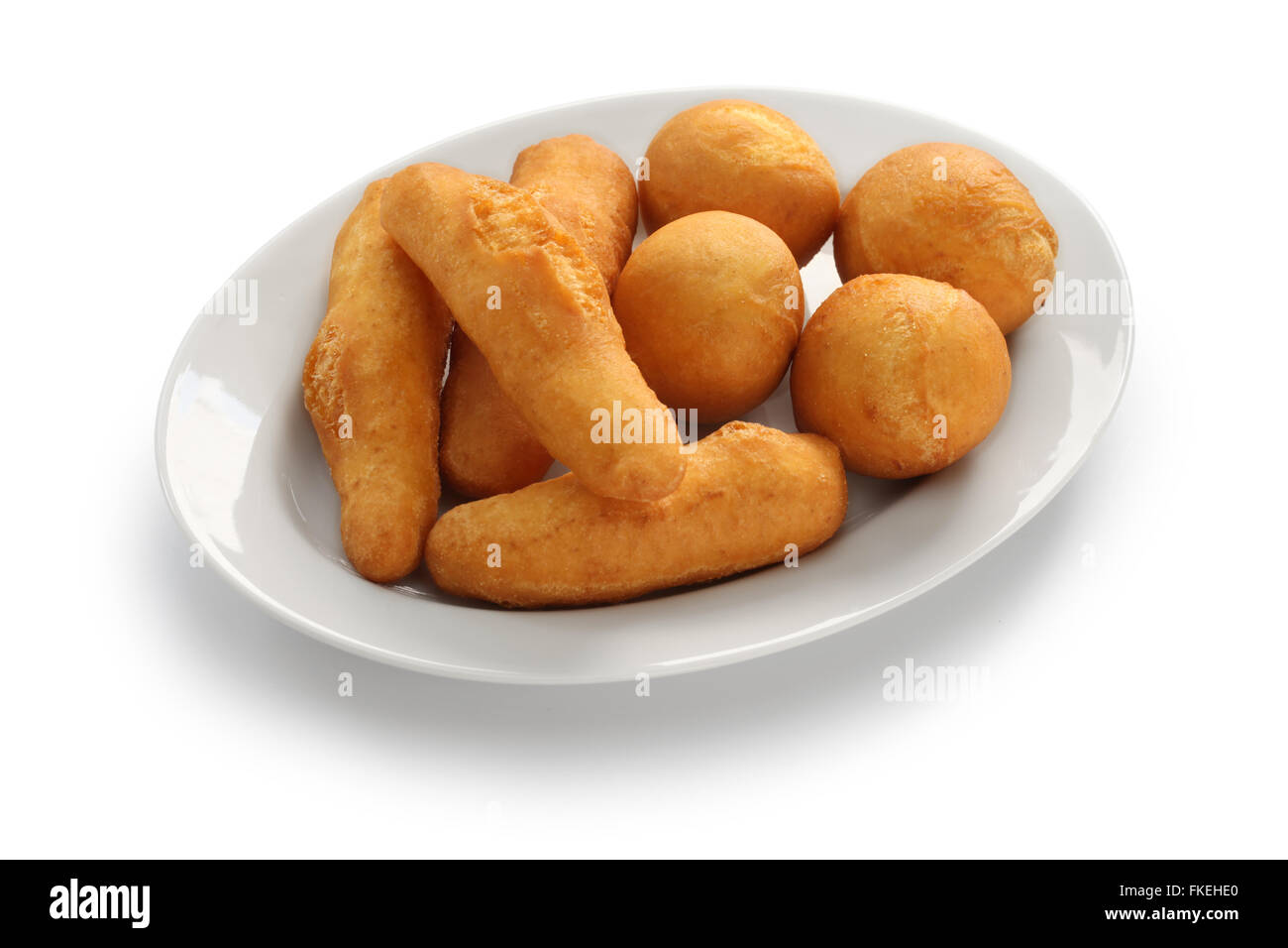 jamaican festival, fried dumpling isolated on white background Stock Photo