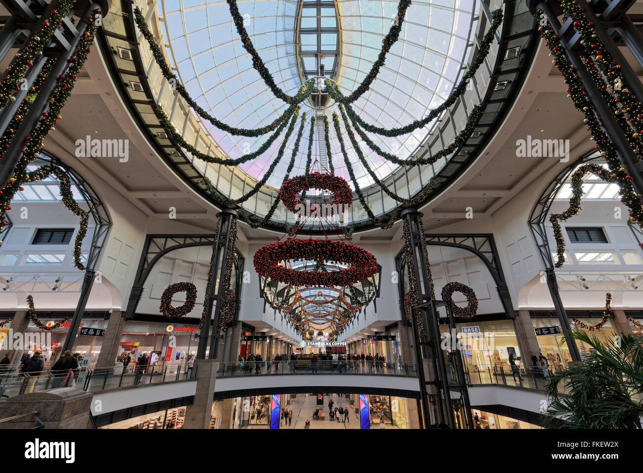 Centro shopping center with christmas decoration, Oberhausen, Ruhr district, North Rhine-Westphalia, Germany Stock Photo