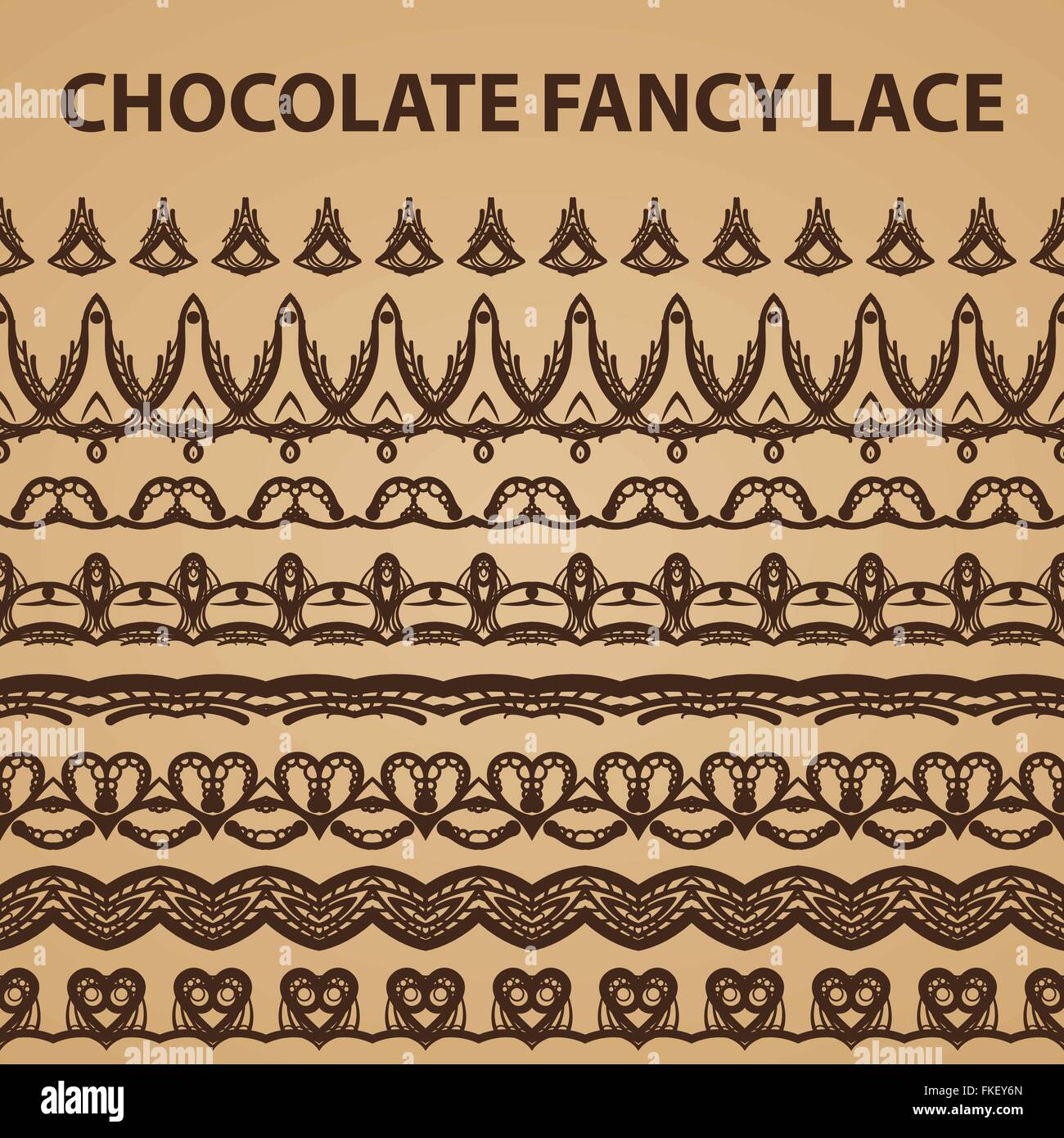 Eight Chocolate Lace Patterns Stock Vector Image & Art Alamy