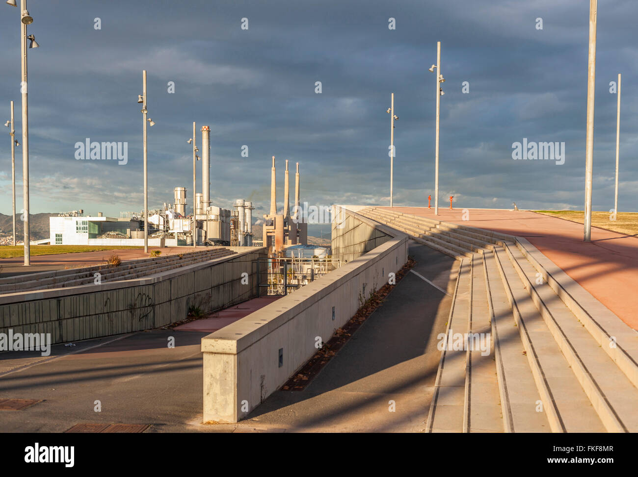 Parc del Forum, Barcelona. Stock Photo