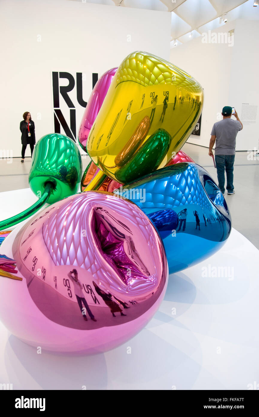 Sculpture by Jeff Koons on display at the Broad Museum in downtown Los