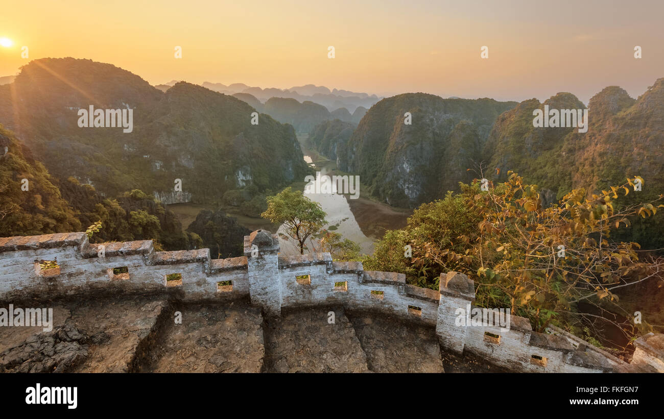 Sunset in the mountains Stock Photo - Alamy