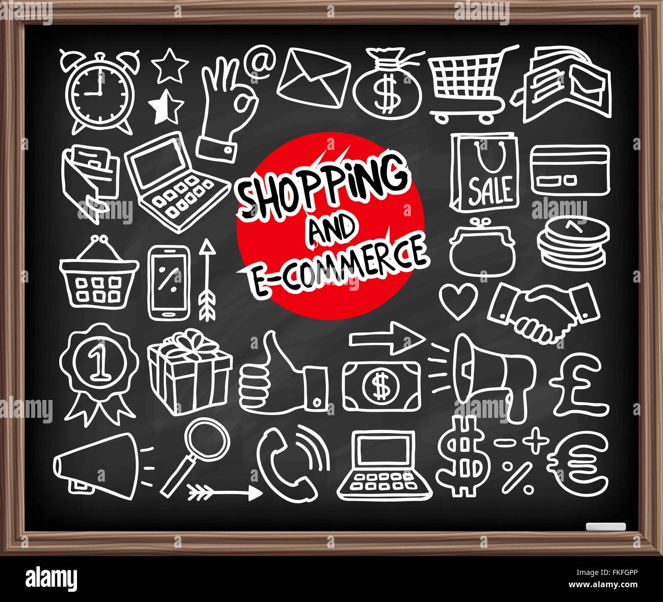 Doodle Shopping Icons Stock Vector Image & Art - Alamy