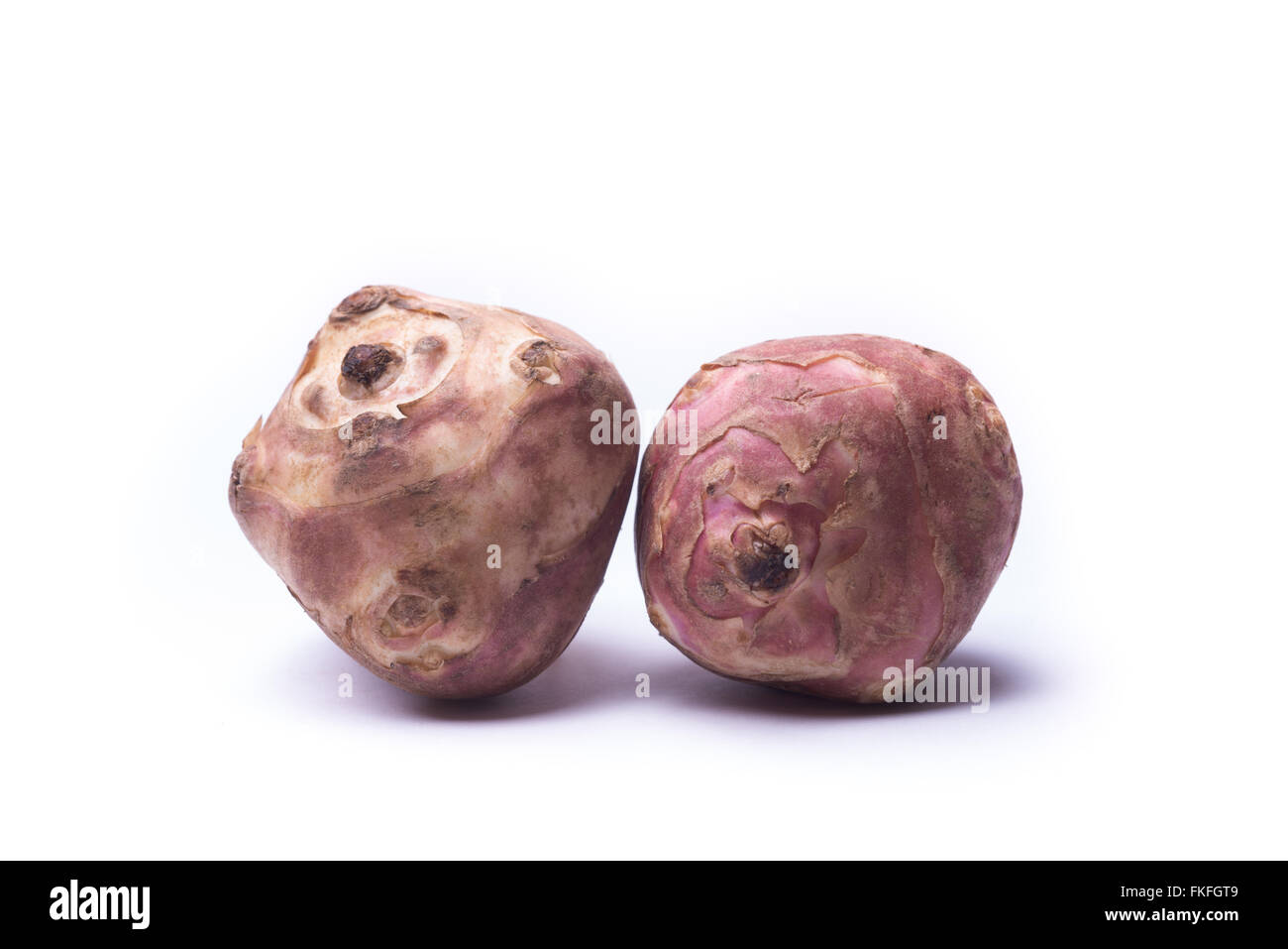 Topinambur bulb turnip on white isolated background Stock Photo