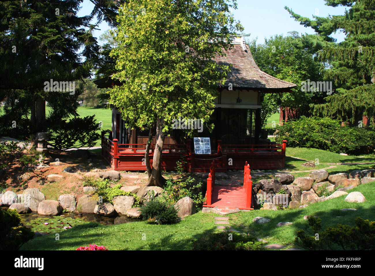 Canandaigua, New York, Sonnenberg Gardens and Mansion State Park. A Japanese Tea House Stock