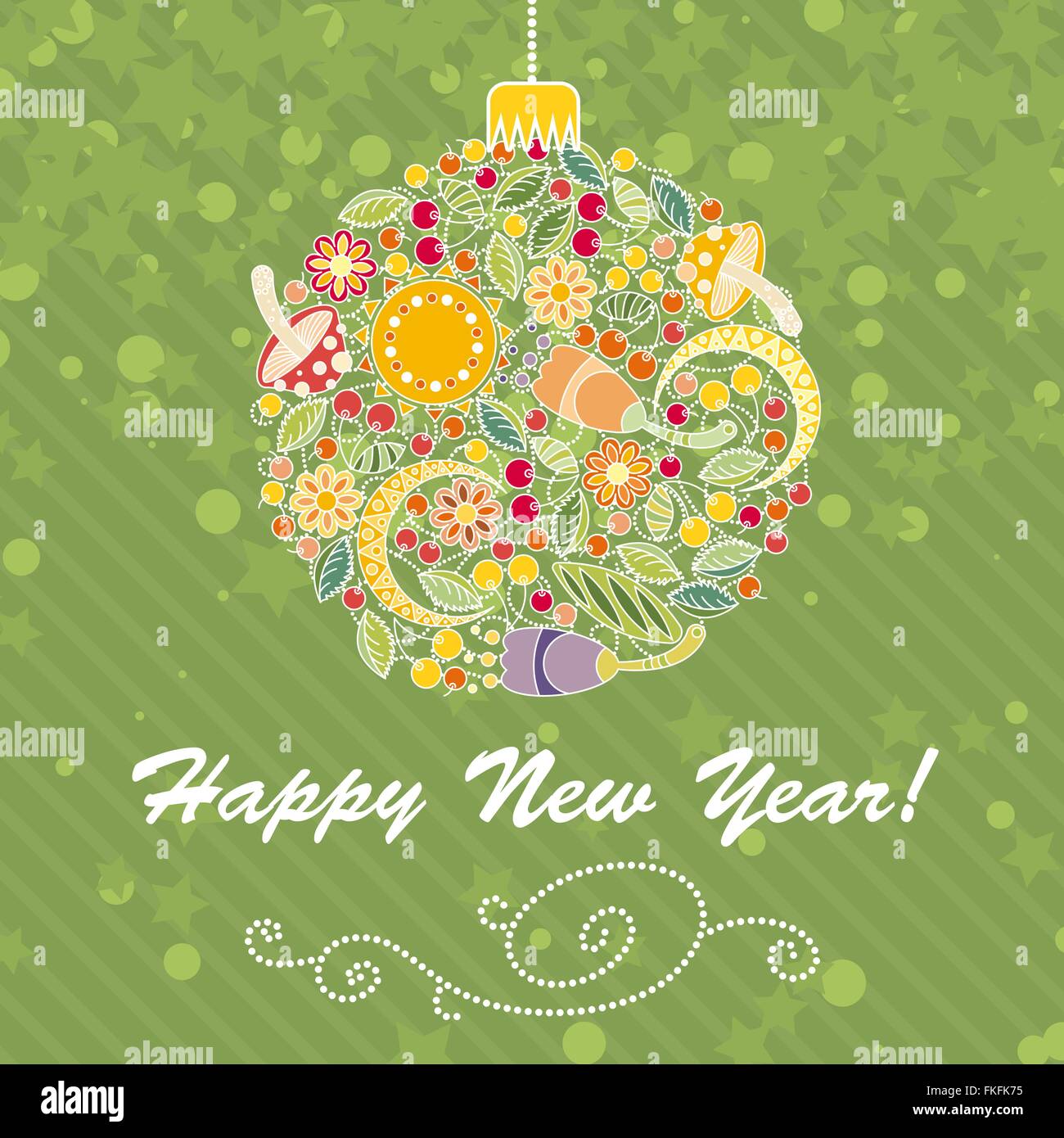 Card with Intricate Christmas Tree Ball Stock Vector Image & Art - Alamy