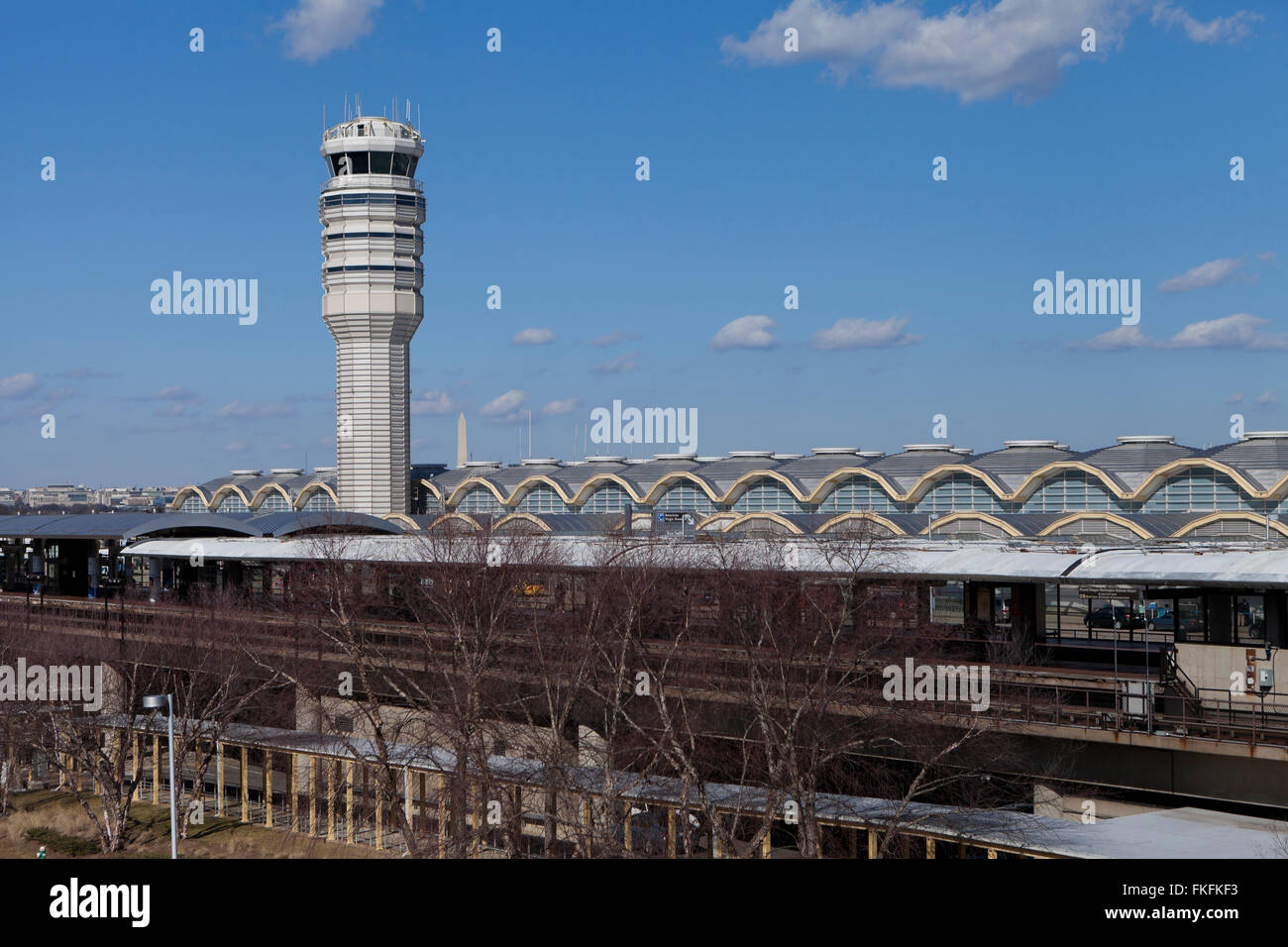 Ronald Reagan Washington National Airport control tower - Washington, DC USA Stock Photo