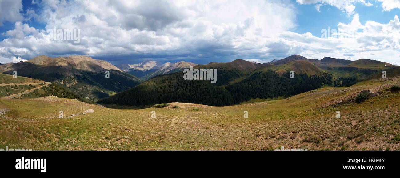 View from Independence Pass on the Continental Divide in Colorado, USA