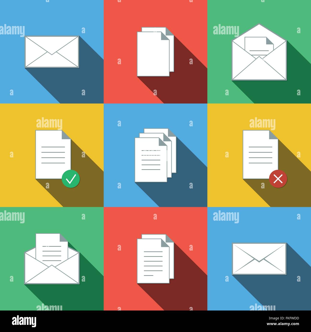 Set of icons in a flat style Stock Vector Image & Art - Alamy