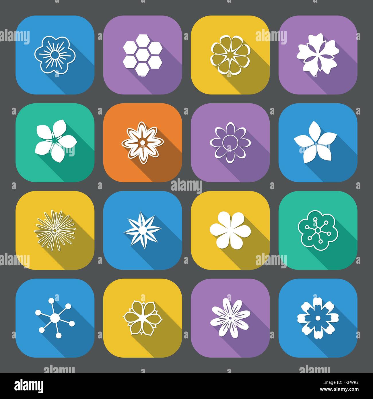 Set of Floral Buttons Stock Vector Image & Art - Alamy