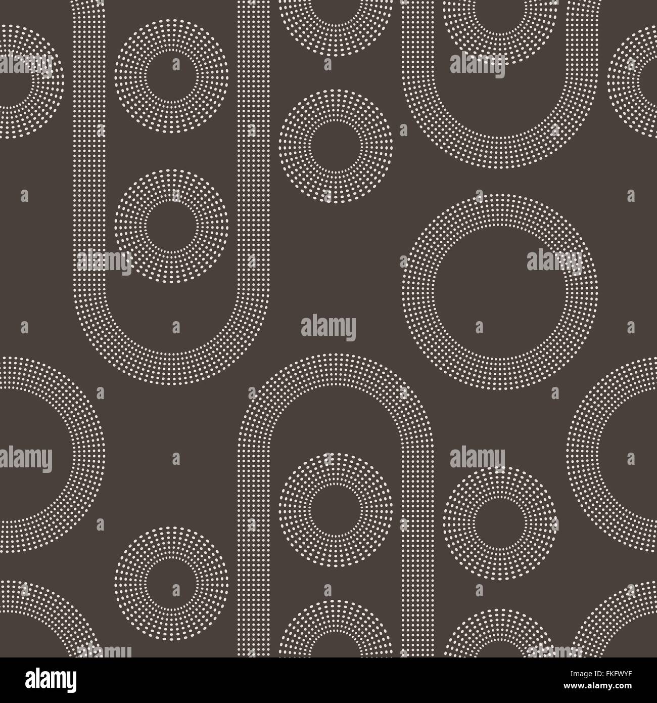 Seamless vector abstract geometric pattern with rings and lines Stock ...