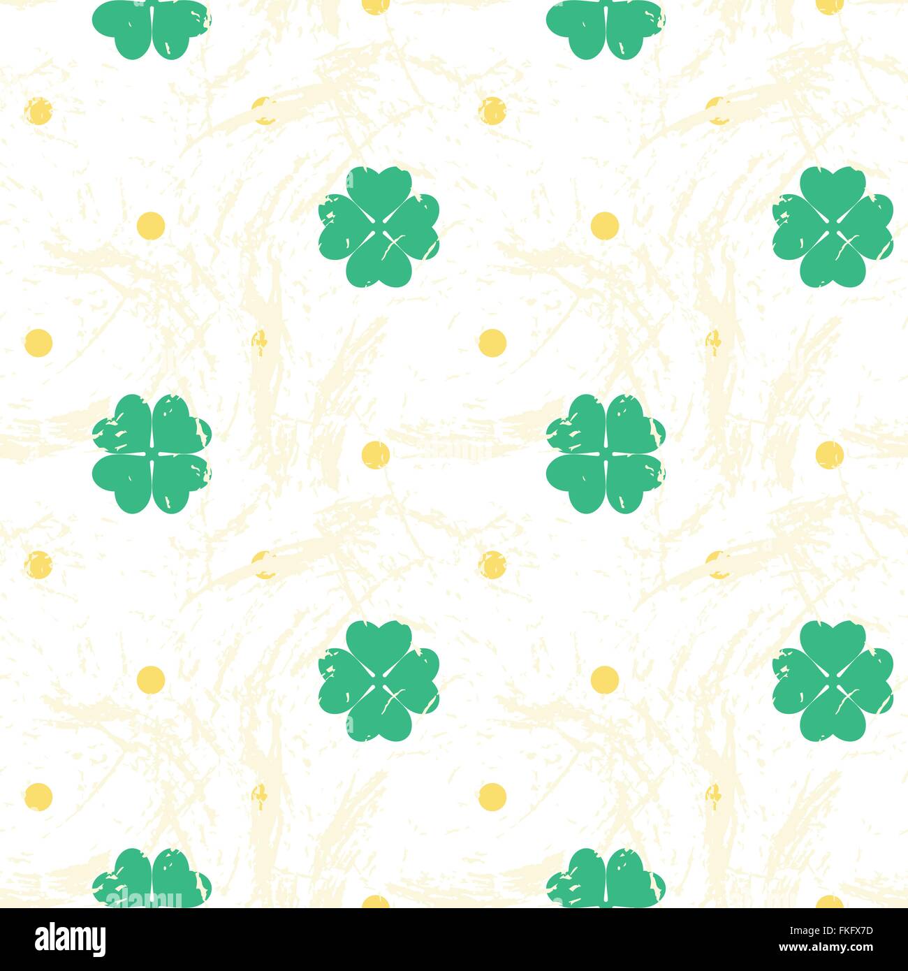 Seamless texture with clover of four leaves Stock Vector Image & Art ...