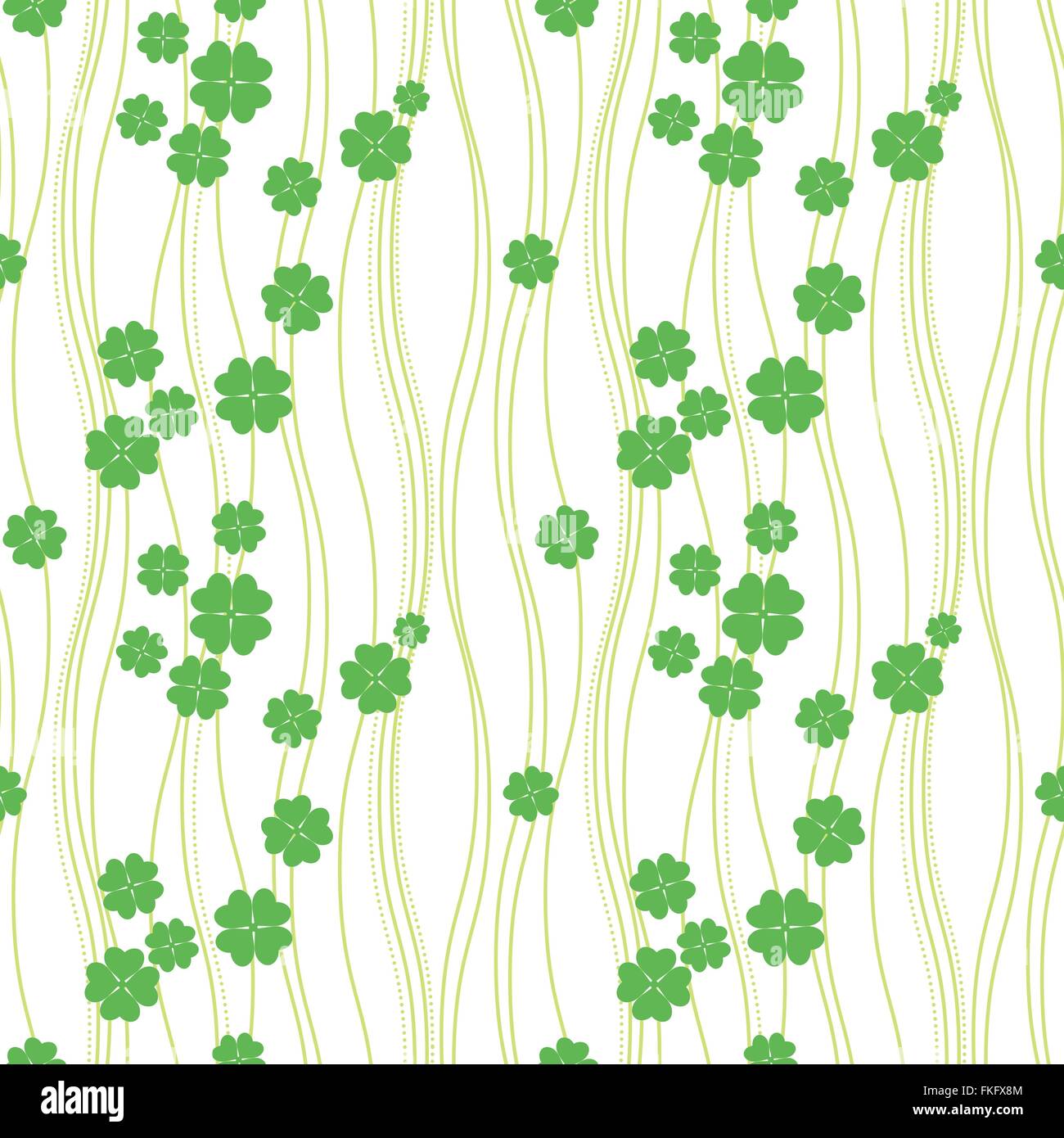 Seamless texture with clover of four leaves Stock Vector Image & Art ...