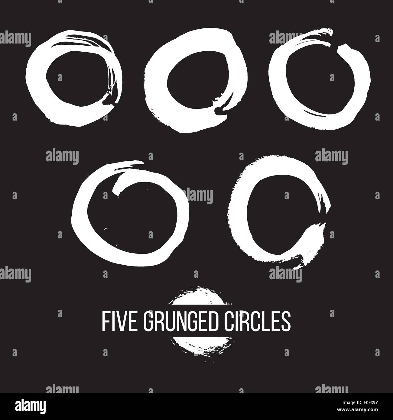 Set of Grunged Circles Stock Vector Image & Art - Alamy