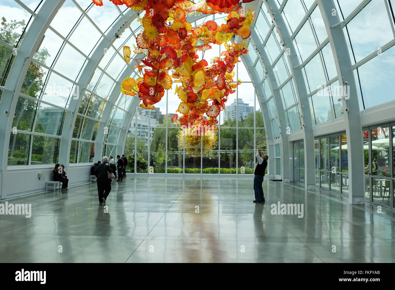 Chihuly Garden and Glass, a museum in Seattle, Washington, showcases