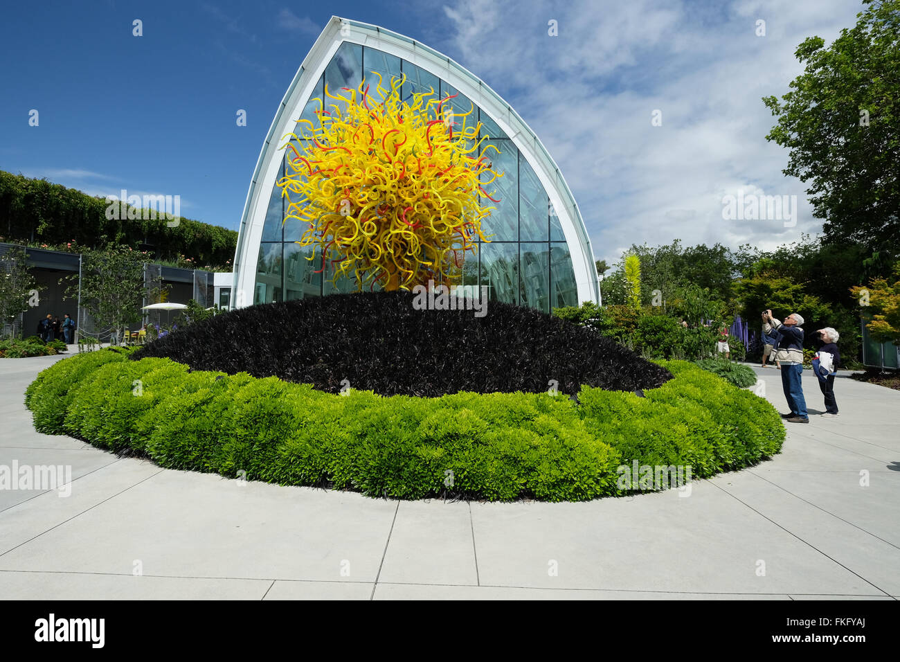 Chihuly Garden and Glass, a museum in Seattle, Washington, showcases the glass art of Dale Chihuly. Stock Photo