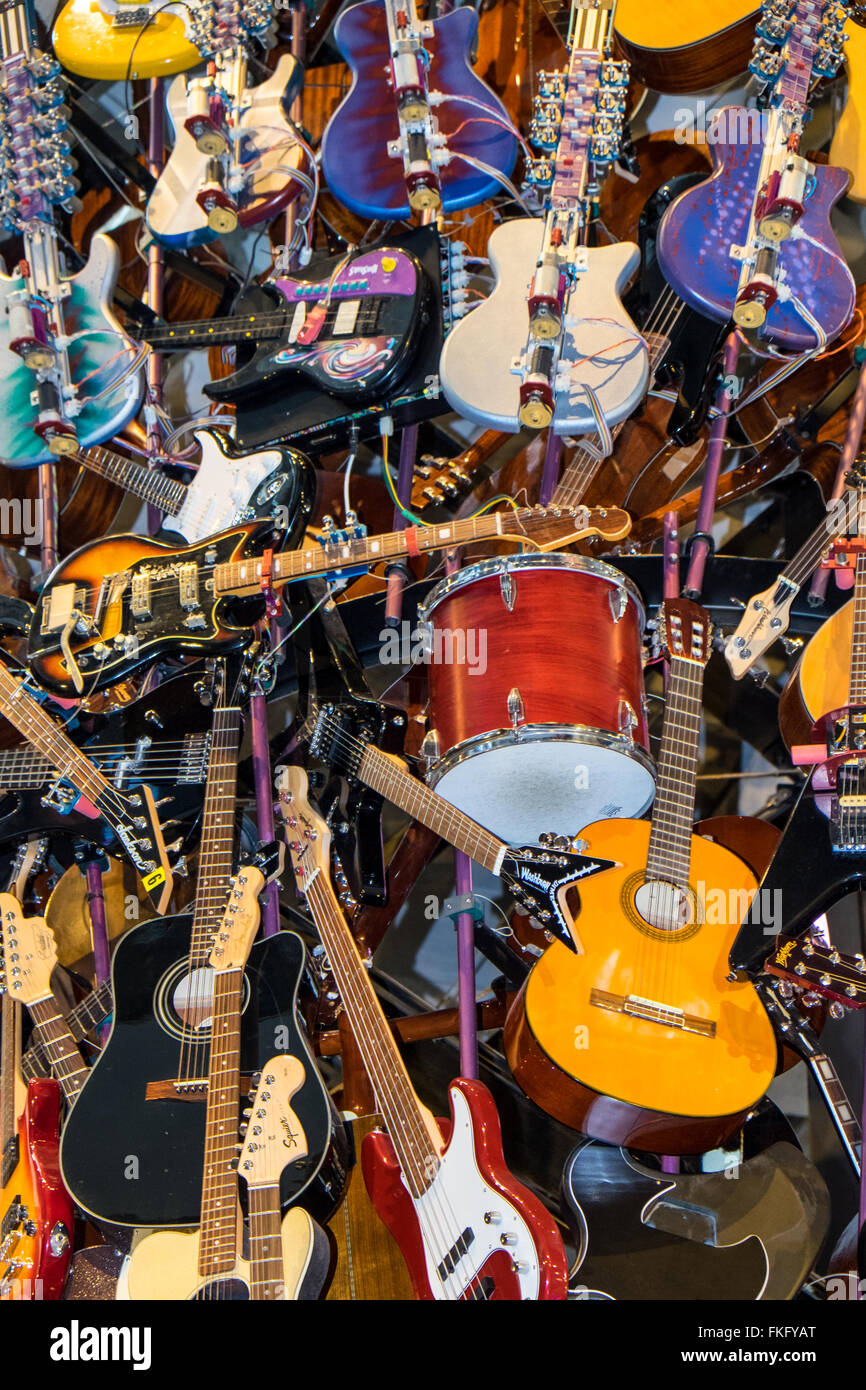 The EMP Museum is a nonprofit museum, dedicated to contemporary popular culture, located in Seattle, Washington. Stock Photo