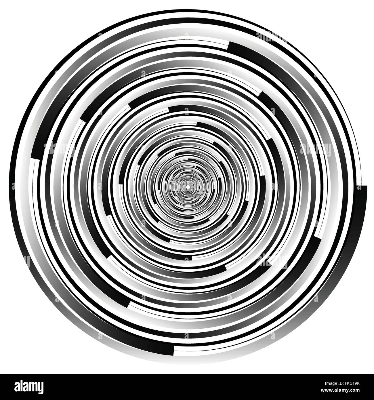 Abstract spirally element. Spinning, vortex graphic. Concentric circles ...