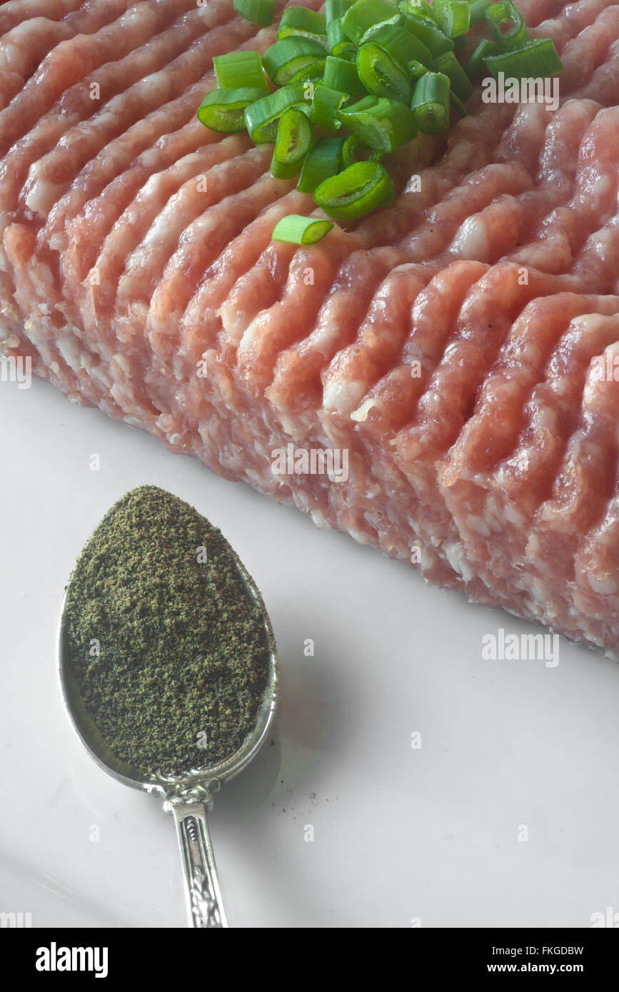 Hackepeter; Mett; seasoned minced pork meat eaten raw Stock Photo