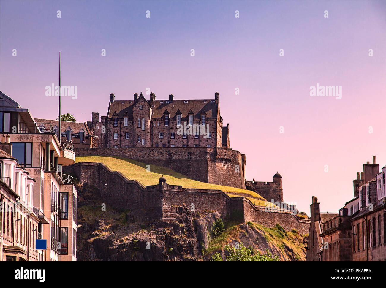 Image of Edinburgh Castle, Scotland. Stock Photo