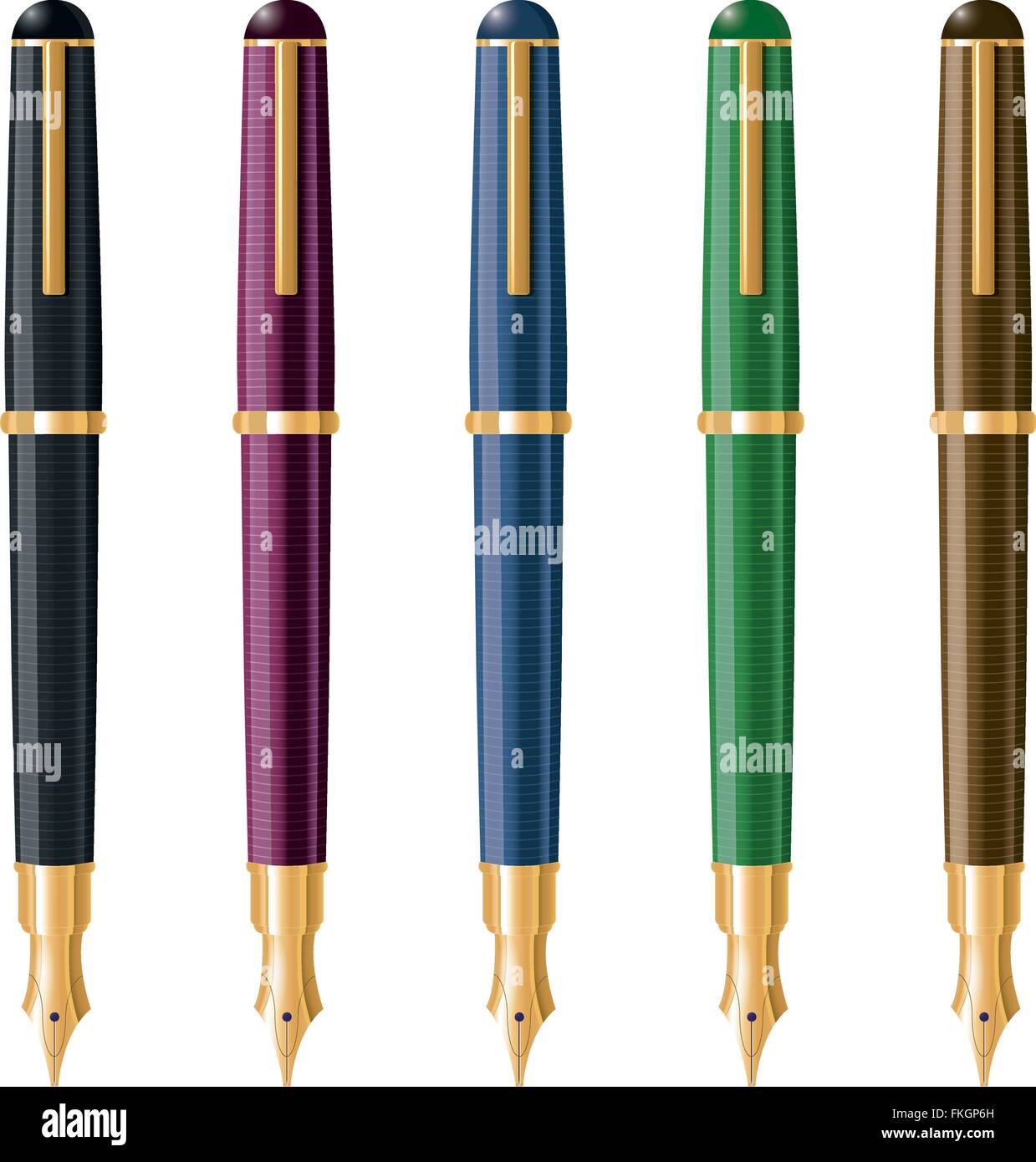 Fountain pen writing Stock Vector Images - Alamy