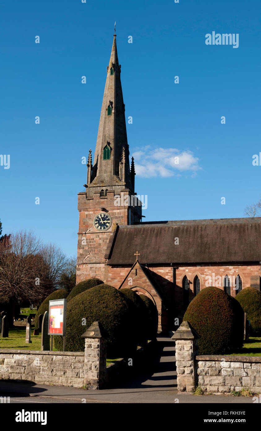St Benedict Biscop Church, Wombourne, Staffordshire, England, UK Stock