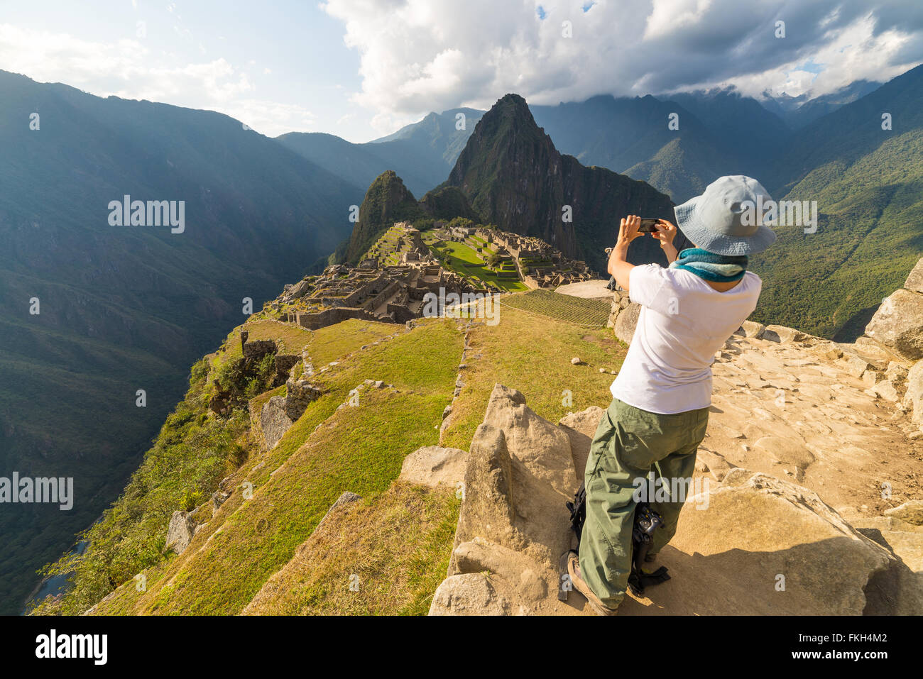Machu picchu person hi-res stock photography and images - Alamy