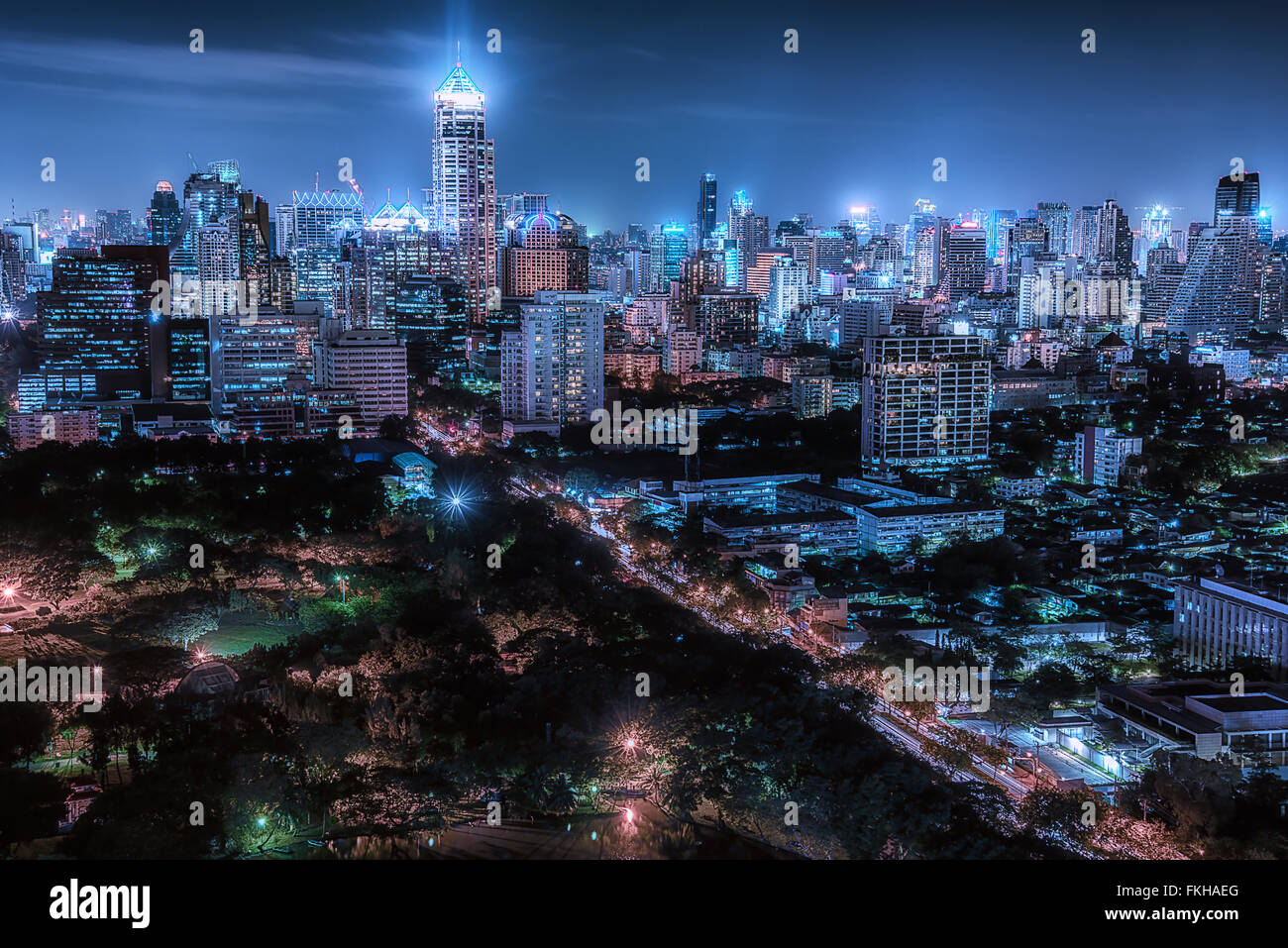Bangkok city twilight Stock Photo - Alamy