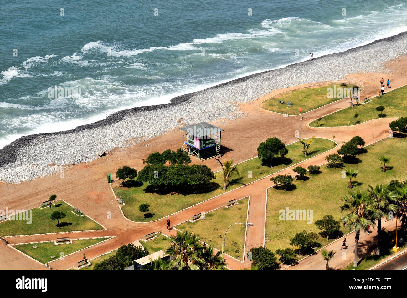 beach Costa Verde Miraflores Lima Peru South America Stock Photo