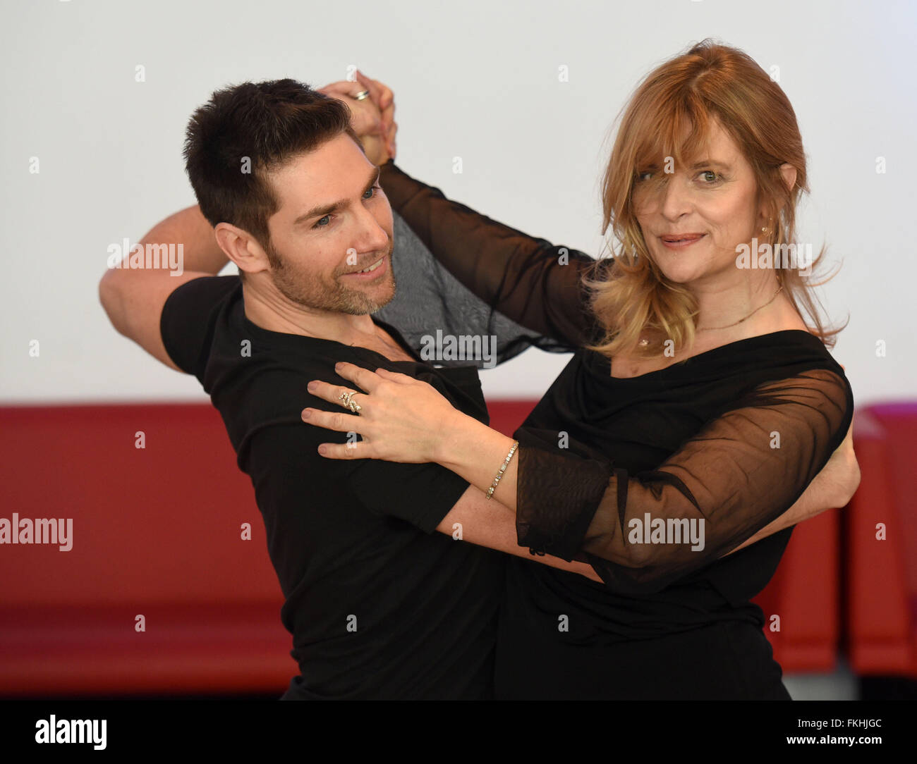 Cologne, Germany. 09th Mar, 2016. Dancer Christian Polanc and actress Nastassja Kinski pose during a photo call for the RTL dance show 'Let's Dance' in Cologne, Germany, 09 March 2016. Photo. HENNING KAISER/dpa/Alamy Live News Stock Photo