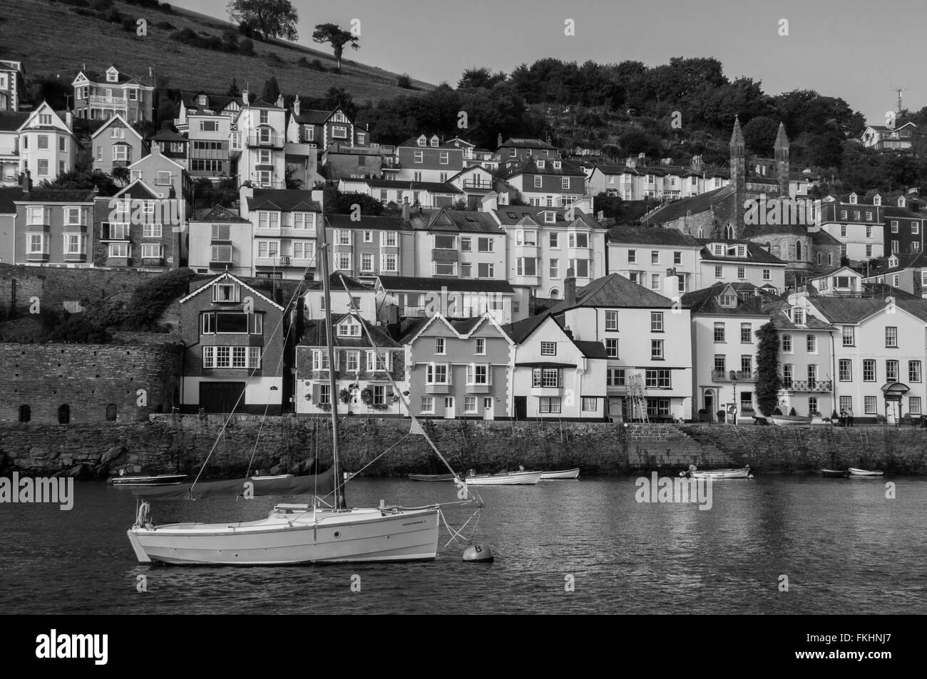 View across the channel between KIngsbridge and Dartmouth, Devon Stock Photo