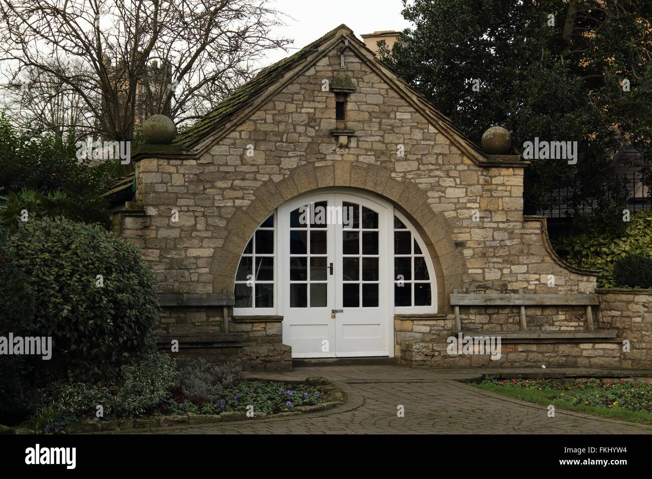 Old Manor entrance,Wetherby,N.Yorks Stock Photo