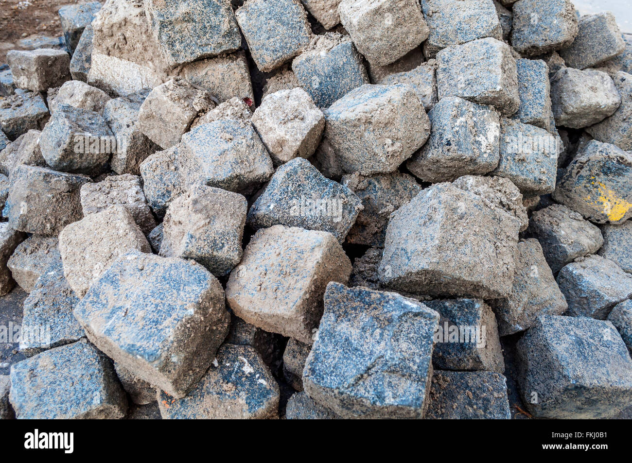 Granite cubes natural stones Stock Photo
