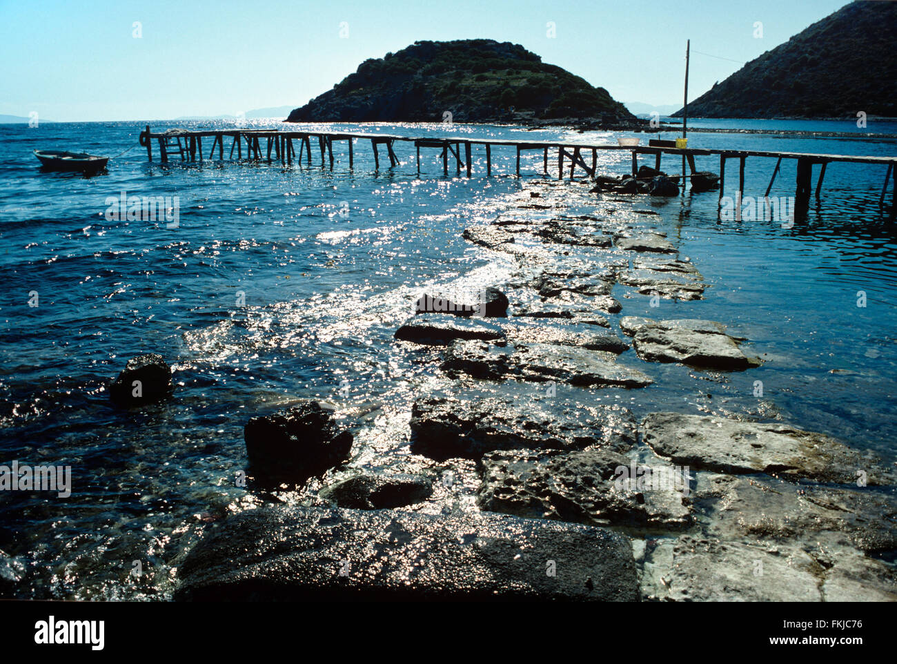 https www alamy com stock photo ancient stone causeway from the ruined antique city of myndos wooden 98135050 html