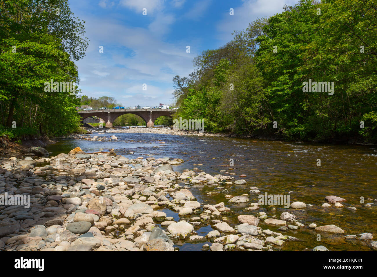The River Ericht in the town of Blairgowrie, Perthshire, Scotland, UK
