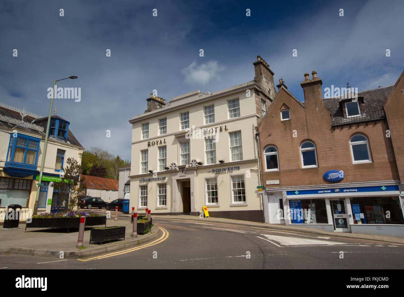 The town of Blairgowrie, Perthshire, Scotland, UK, showing the Royal
