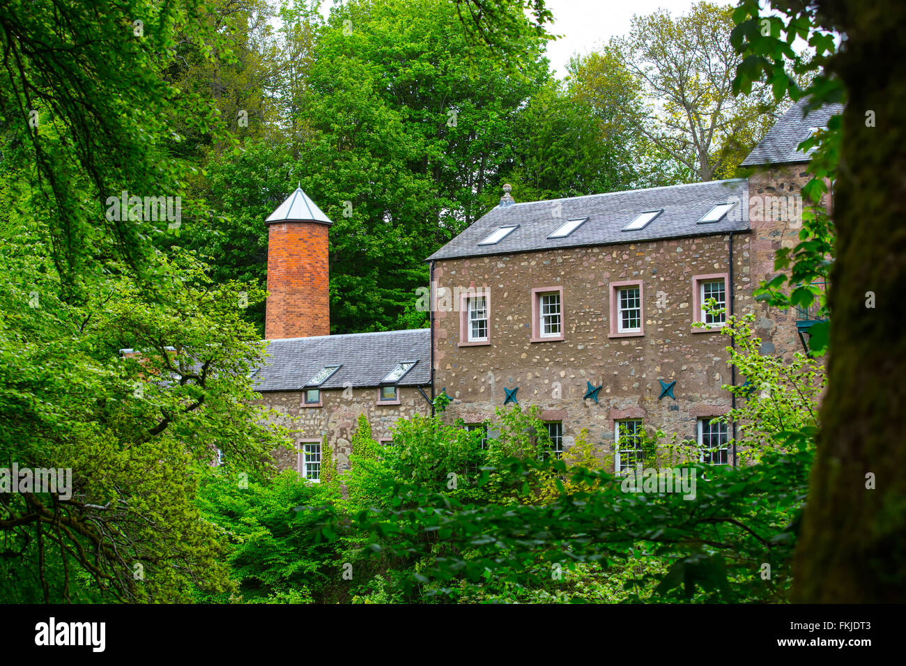 Old industrial water mill in the town of Blairgowrie, Perthshire, Scotland, UK Stock Photo