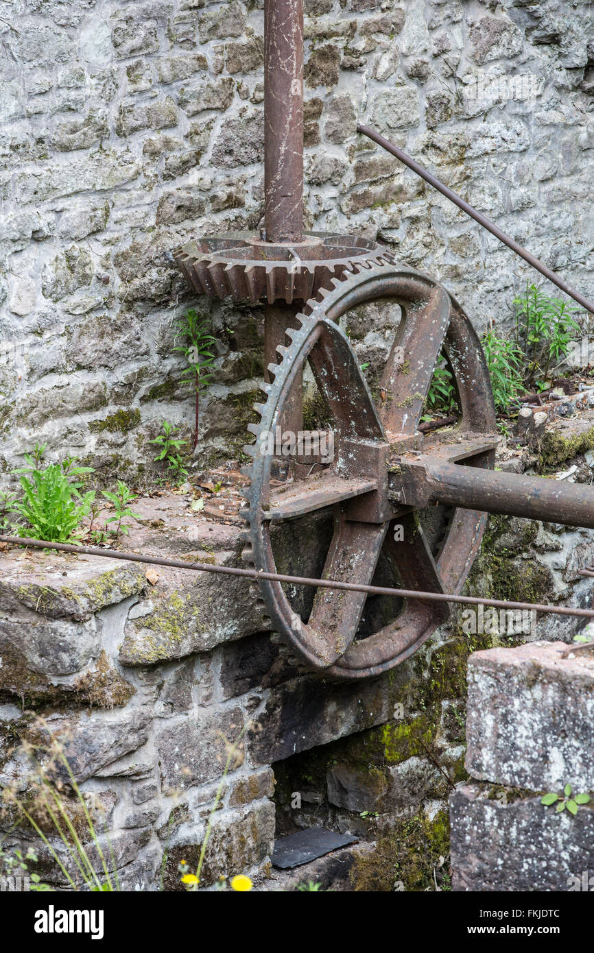 Old industrial water mill workings in the town of Blairgowrie, Perthshire, Scotland, UK Stock Photo