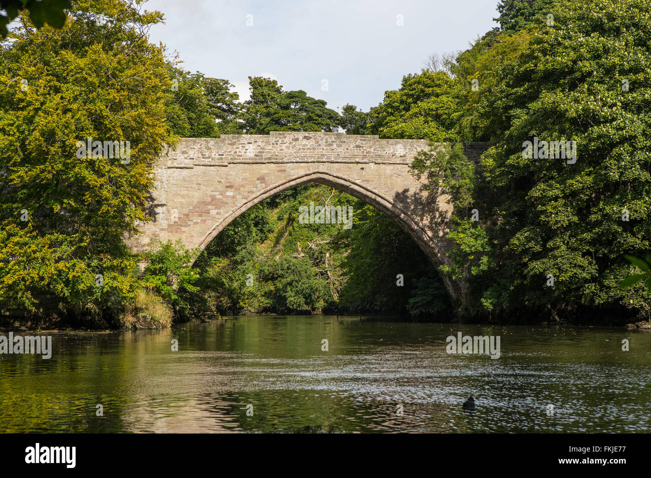 Historic Brig O Balgownie in Old Aberdeen, Scotland, UK Stock Photo