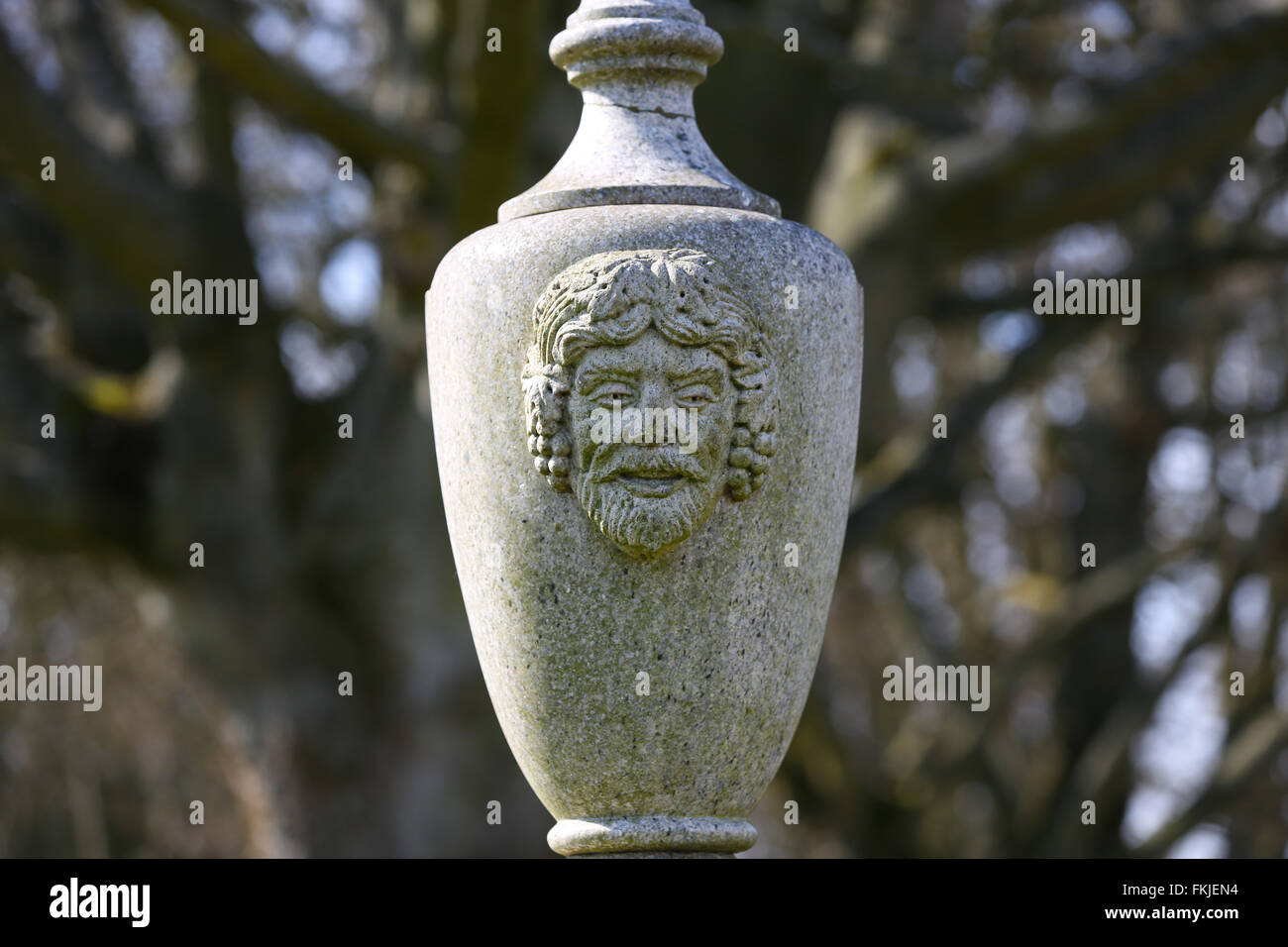 Carving on stone in Duthie Park, Aberdeen, Scotland, UK, Stock Photo