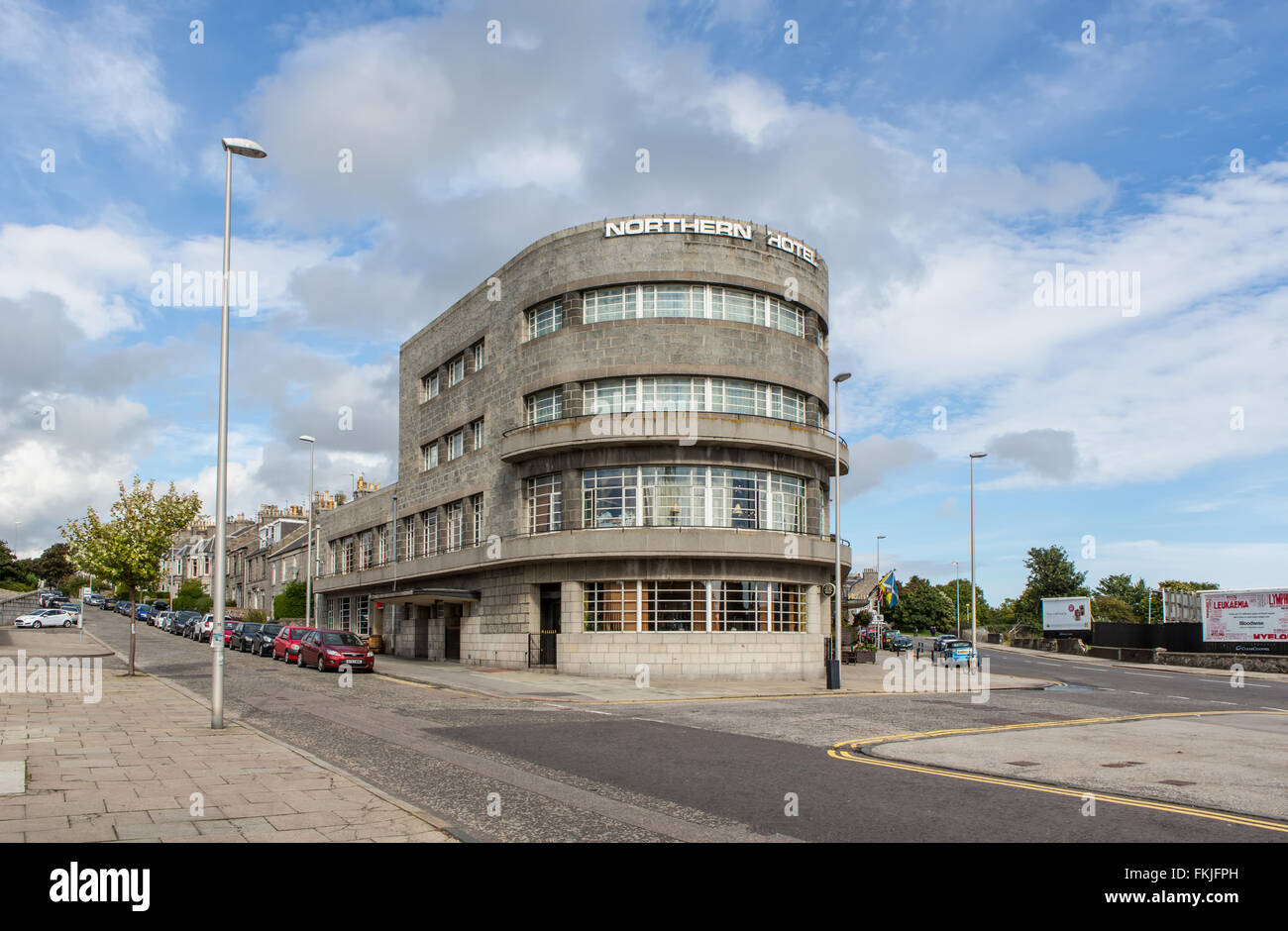 The famous art deco Northern Hotel in the city of Aberdeen in Scotland, UK Stock Photo