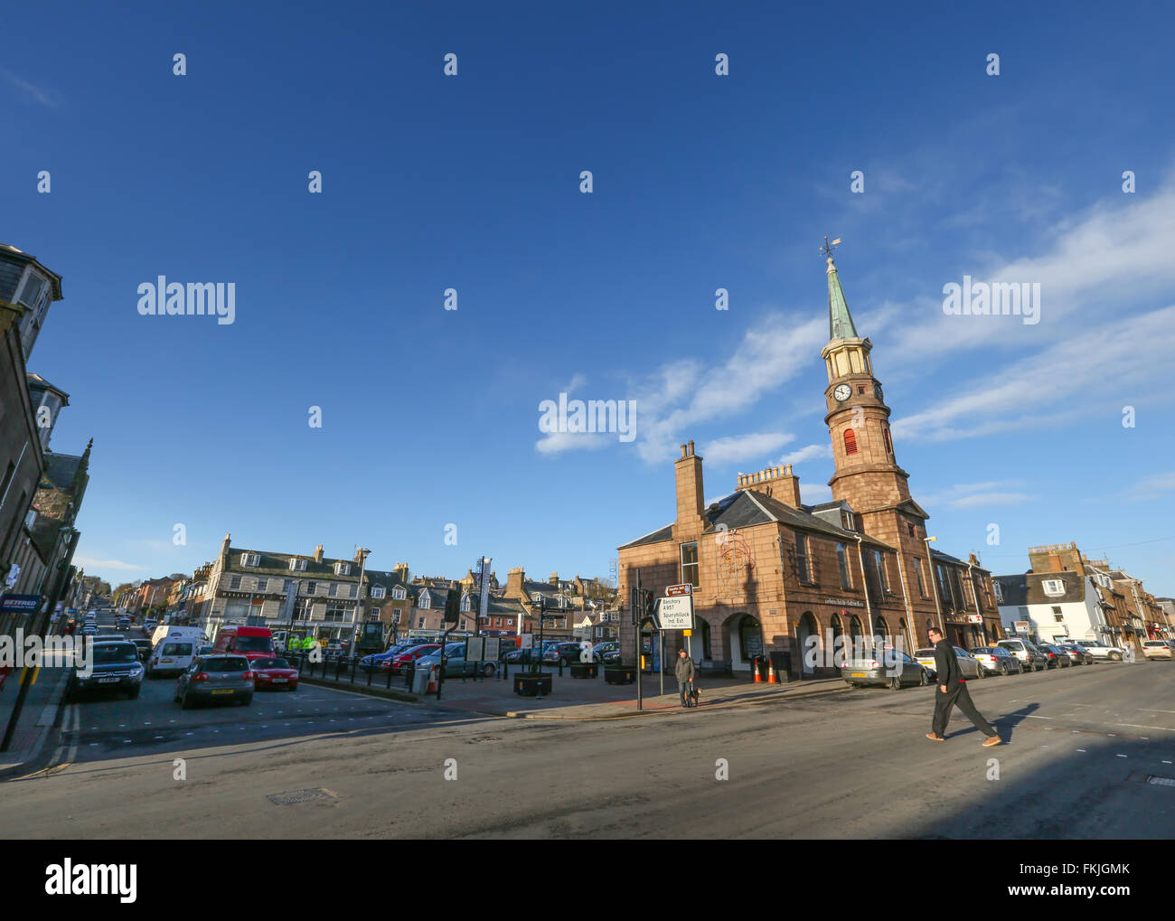 Stonehaven town centre in Aberdeenshire, Scotland, UK Stock Photo