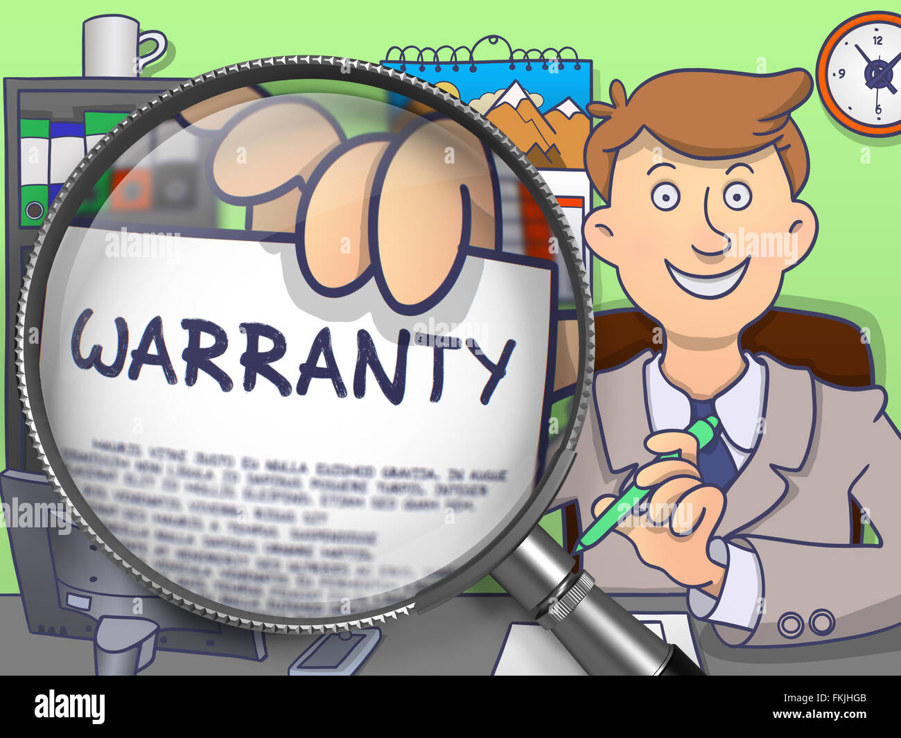 Warranty through Lens. Doodle Concept Stock Photo Alamy