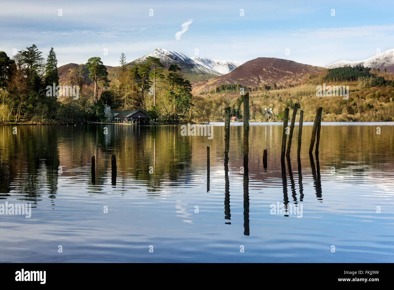 View of Derwent Water from Lakeside, Keswick Stock Photo