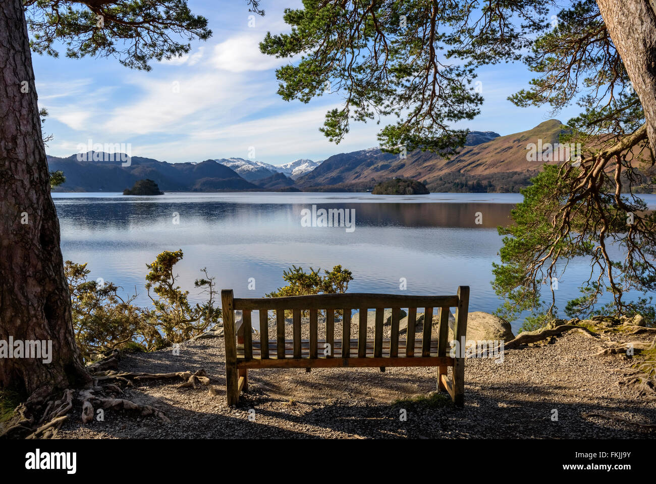 View of Derwent Water from Friar's Craig Stock Photo