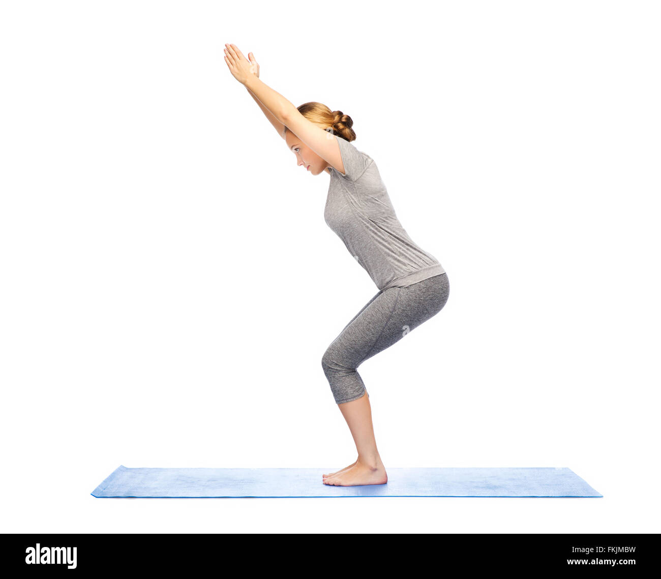 Chair yoga pose hires stock photography and images Alamy