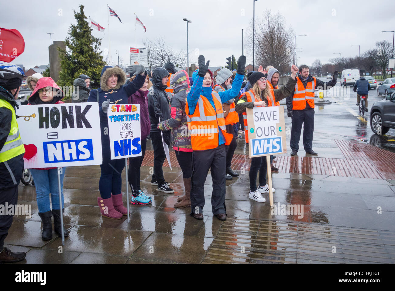 Middlesbrough, north east England, UK, 9th March 2016. Junior Doctors
