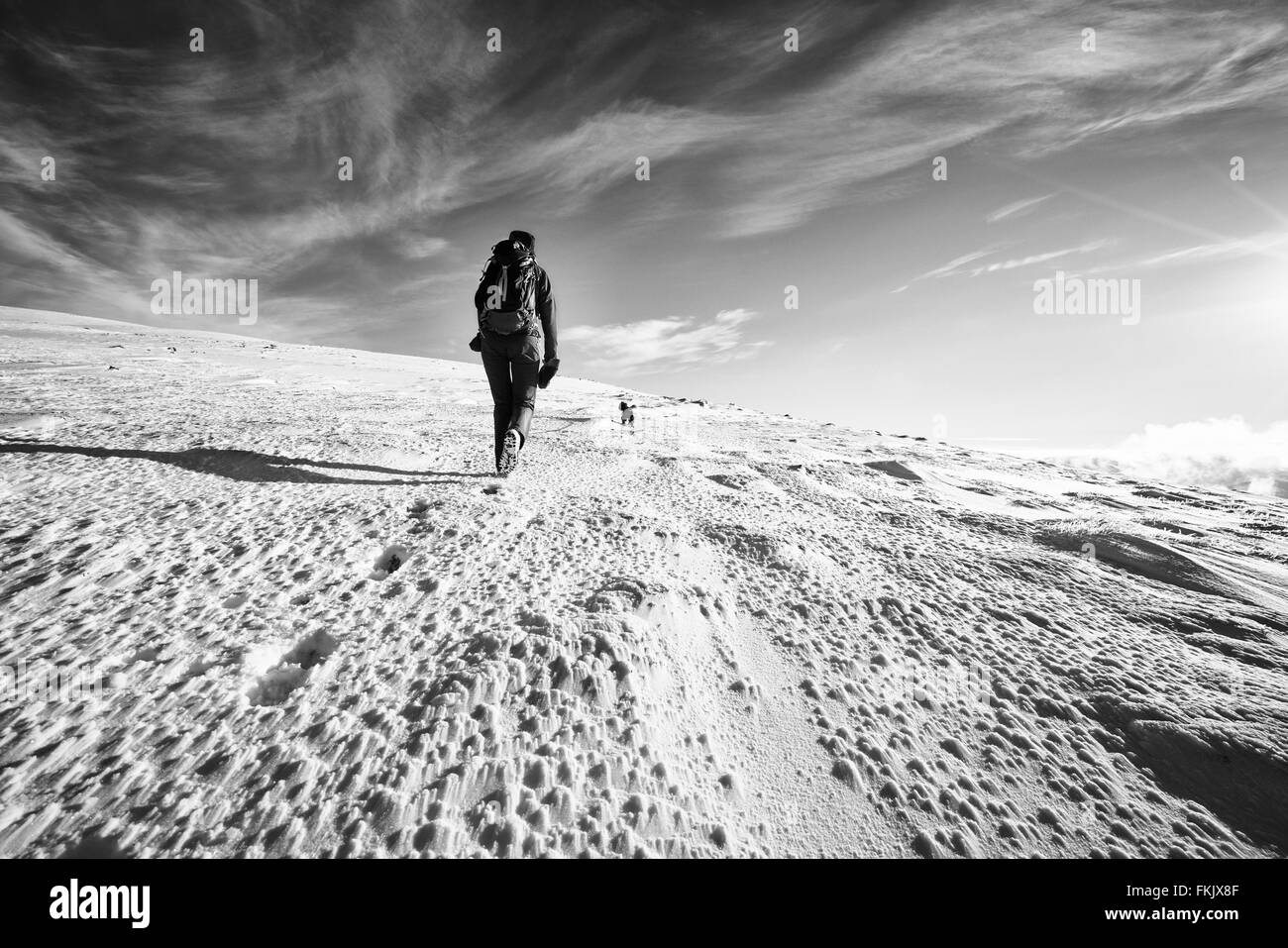 Hike hiking hiker Black and White Stock Photos & Images - Alamy