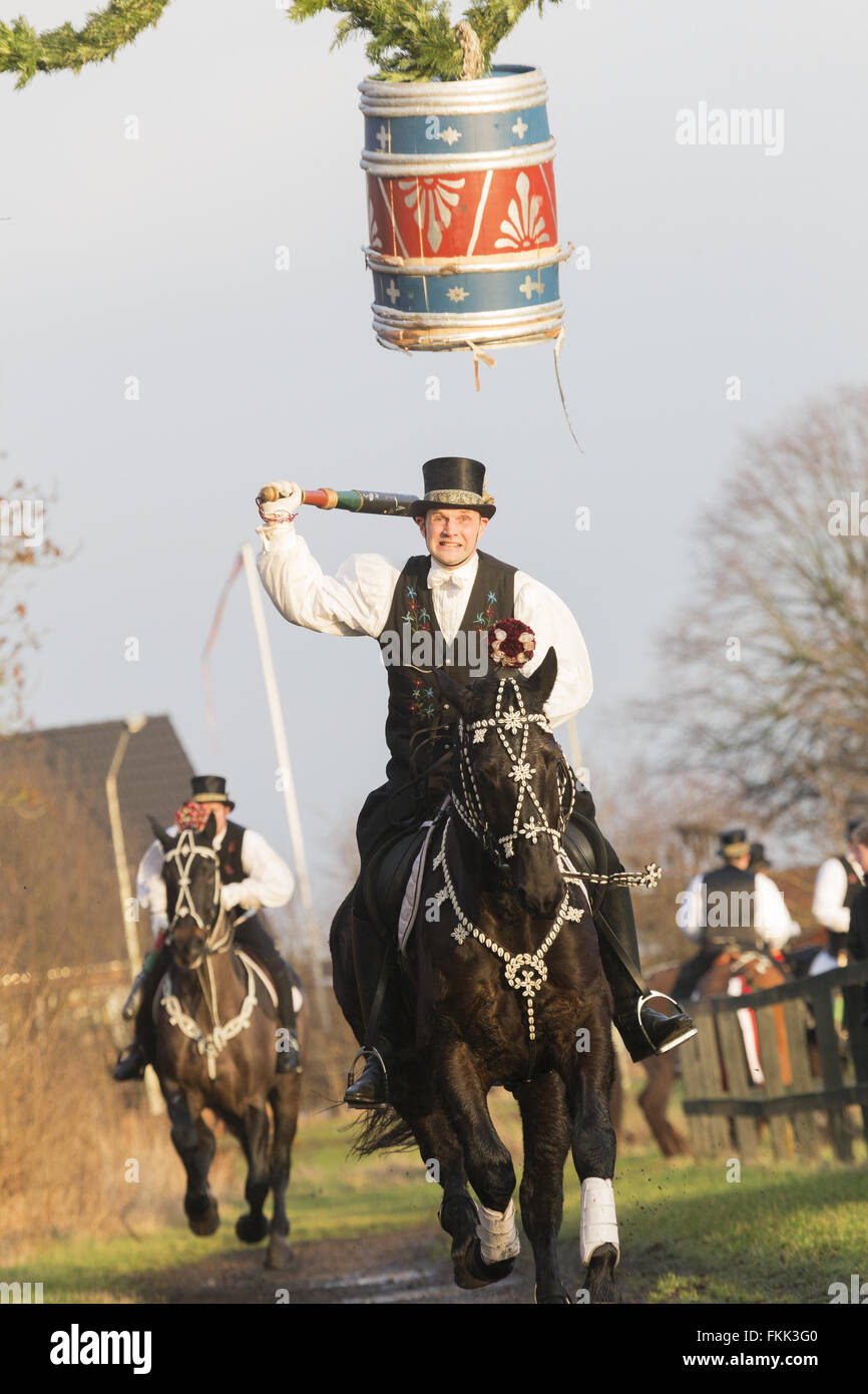 St Leonhard tradition procession Germany horse Stock Photo